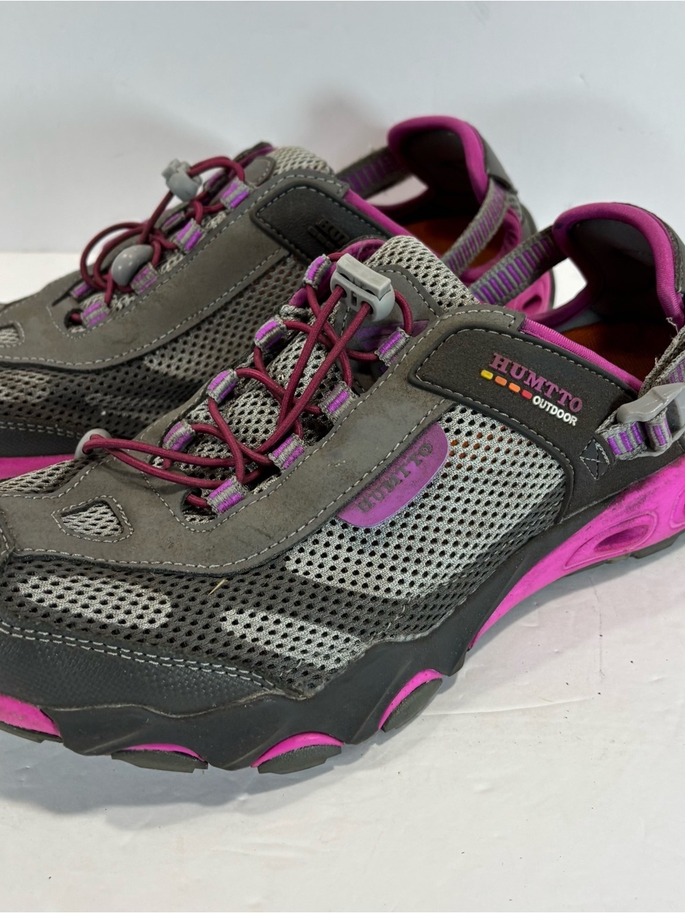 Humtto Women’s Outdoor Amphibious Water Shoes Women’s Sz 10 Gray Purple Hike